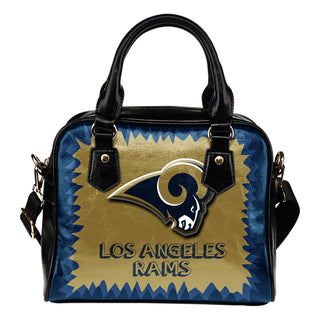 Jagged Saws Mouth Creepy Los Angeles Rams Shoulder Handbags