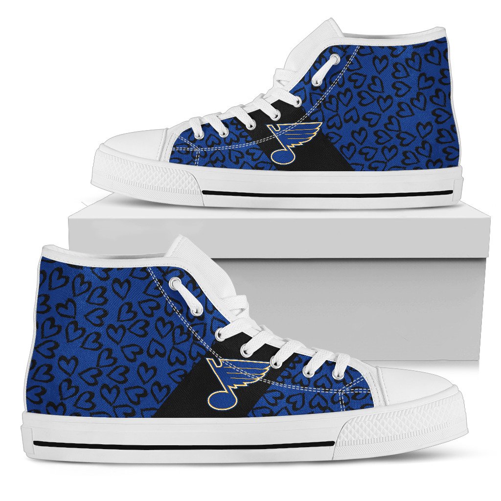 Perfect Cross Color Absolutely Nice St. Louis Blues High Top Shoes