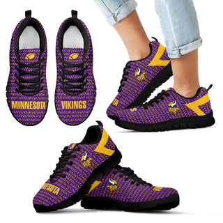 Pattern Logo Slide In Line Minnesota Vikings Sneakers