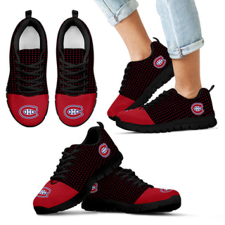 Tiny Cool Dots Background Mix Lovely Logo Montreal Canadiens Sneakers