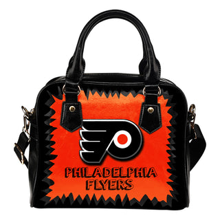 Jagged Saws Mouth Creepy Philadelphia Flyers Shoulder Handbags