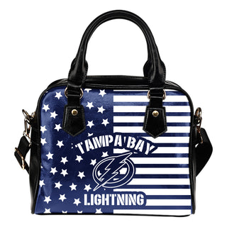 Twinkle Star With Line Tampa Bay Lightning Shoulder Handbags