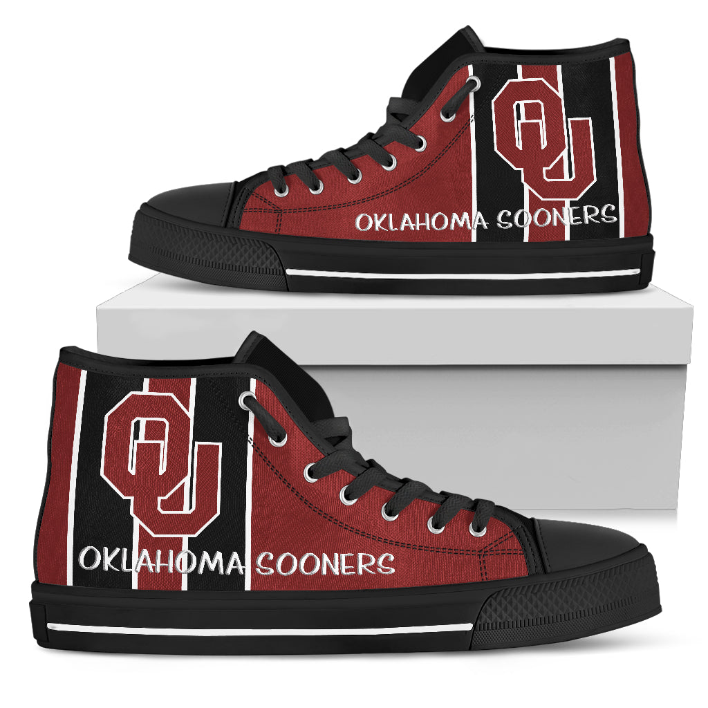 Steaky Trending Fashion Sporty Oklahoma Sooners High Top Shoes