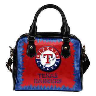 Jagged Saws Mouth Creepy Texas Rangers Shoulder Handbags