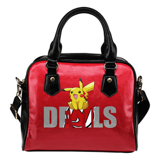 Pokemon Sit On Text New Jersey Devils Shoulder Handbags