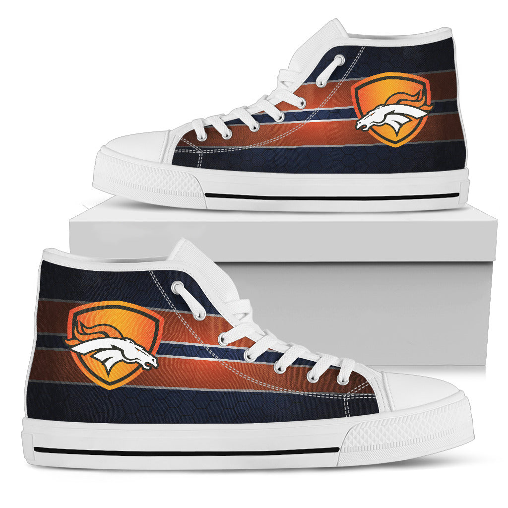 The Shield Denver Broncos High Top Shoes