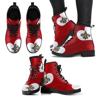 Enormous Lovely Hearts With New Orleans Saints Boots