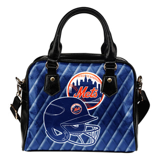 Couple Helmet Enchanting Logo New York Mets Shoulder Handbags