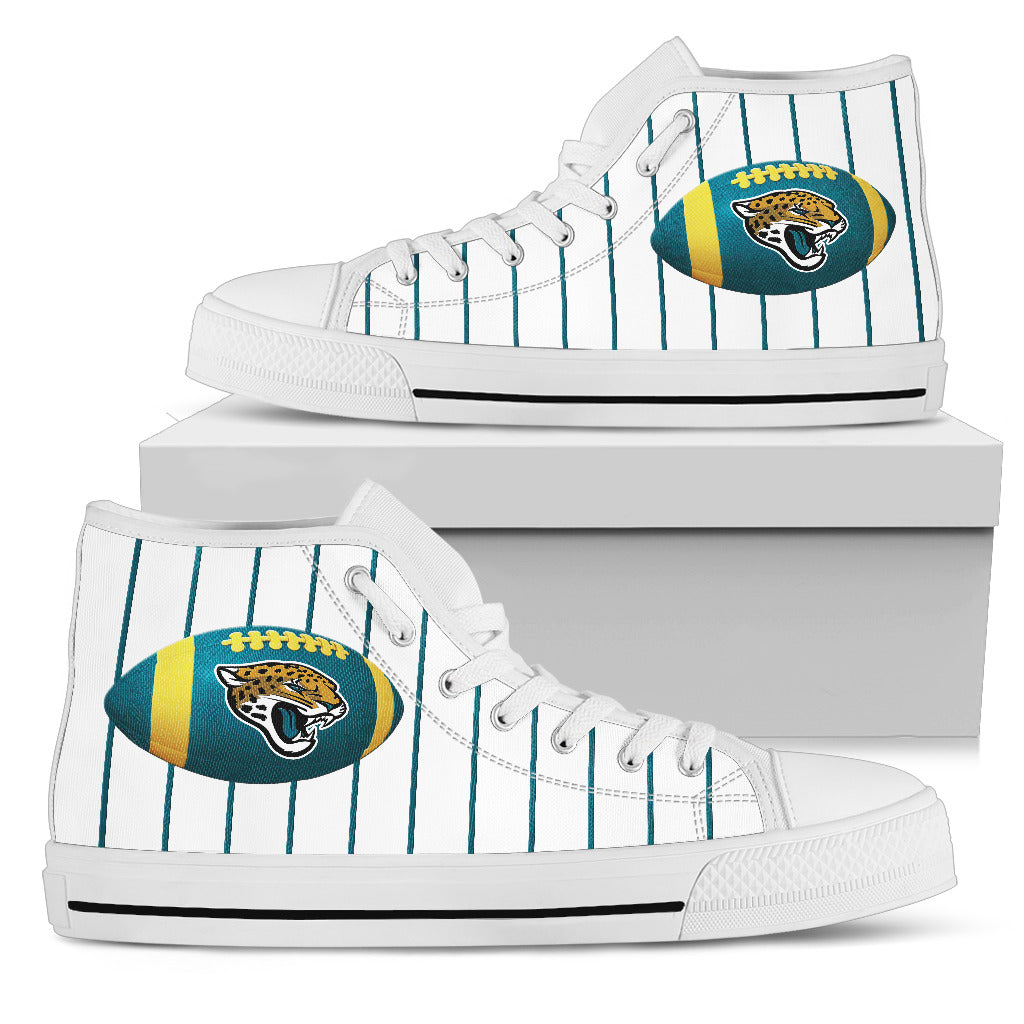 Straight Line With Deep Circle Jacksonville Jaguars High Top Shoes