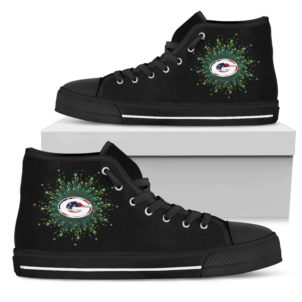 Fireworks Green Bay Packers High Top Shoes