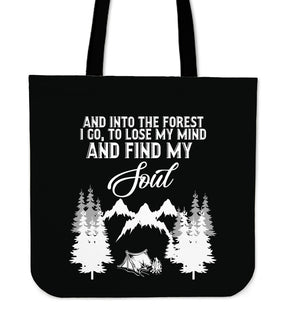 Into The Forest Camping Tote Bags