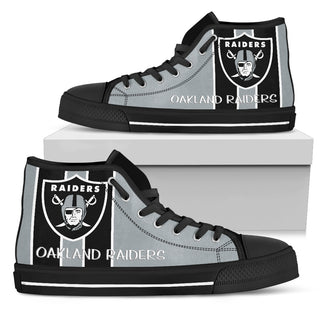 Steaky Trending Fashion Sporty Oakland Raiders High Top Shoes