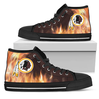 Fighting Like Fire Washington Redskins High Top Shoes