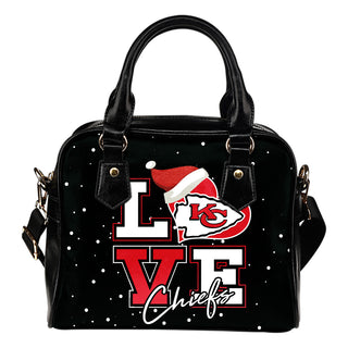 Love Word Christmas Sweet Kansas City Chiefs Shoulder Handbags