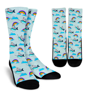 Flying Narwhal And Unicorn Crew Socks