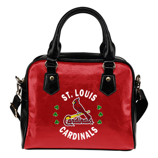Central Beautiful Logo Circle Lucky Leaf St. Louis Cardinals Shoulder Handbags