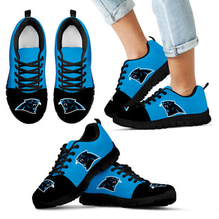Two Colors Aparted Carolina Panthers Sneakers