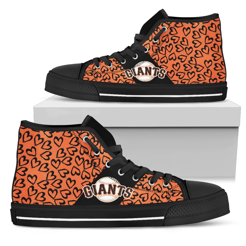 Perfect Cross Color Absolutely Nice San Francisco Giants High Top Shoes