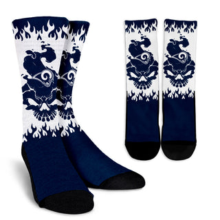 Los Angeles Rams Colorful Skull Socks