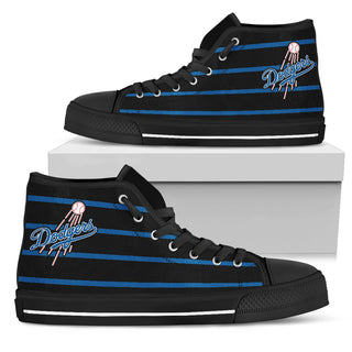 Edge Straight Perfect Circle Los Angeles Dodgers High Top Shoes