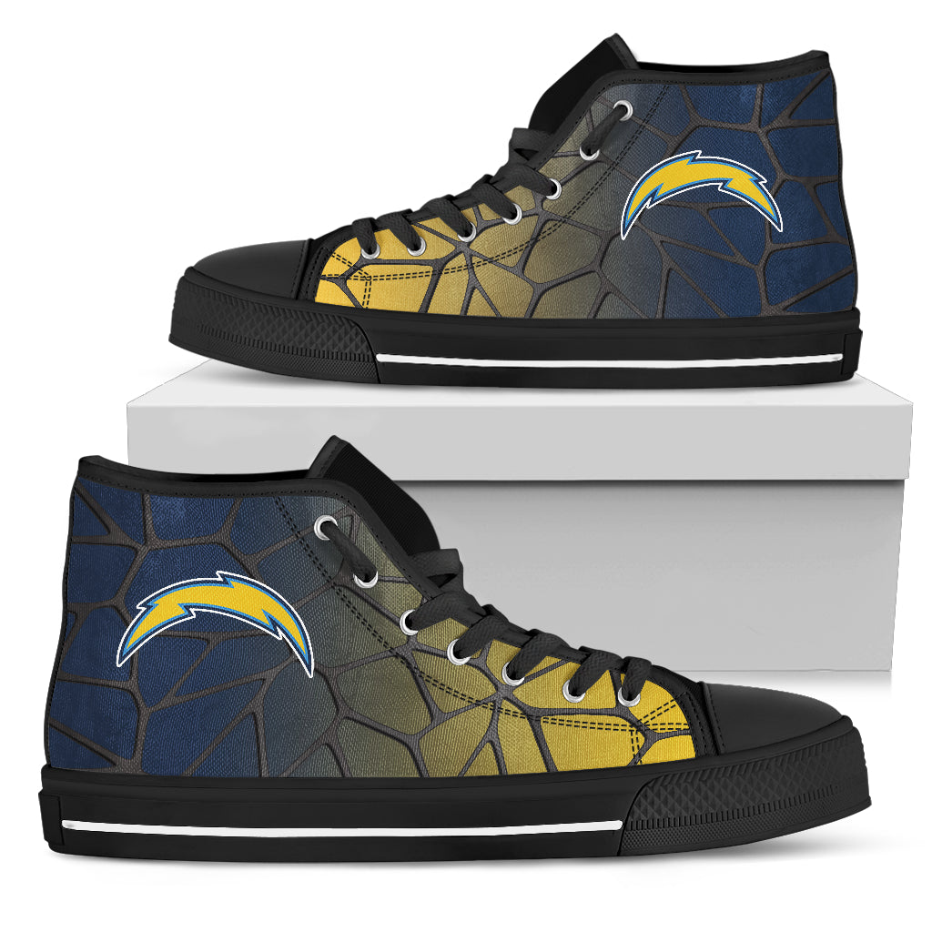 Colors Air Cushion Los Angeles Chargers Gradient High Top Shoes