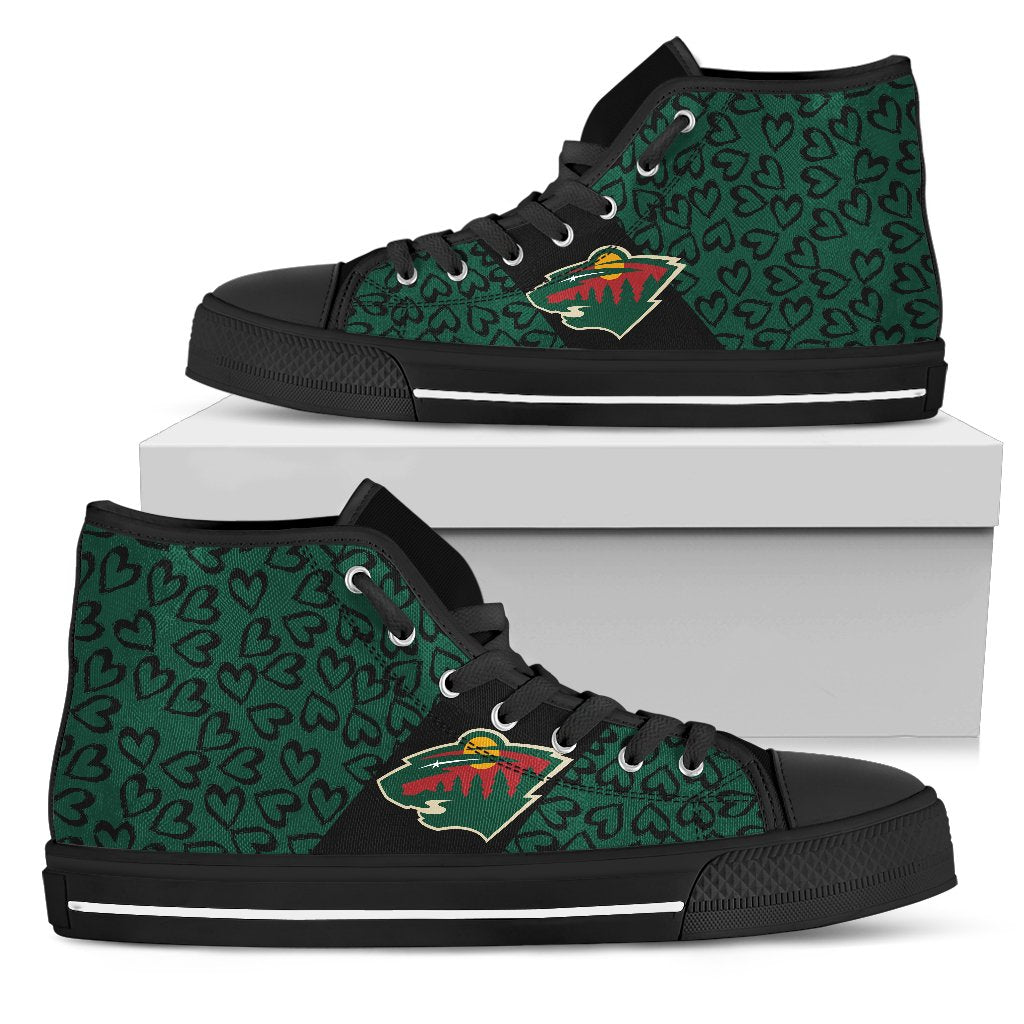 Perfect Cross Color Absolutely Nice Minnesota Wild High Top Shoes