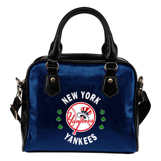 Central Beautiful Logo Circle Lucky Leaf New York Yankees Shoulder Handbags