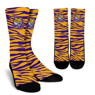 Camo Background Good Superior Charming LSU Tigers Socks