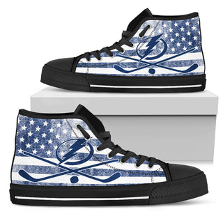 Flag Rugby Tampa Bay Lightning High Top Shoes