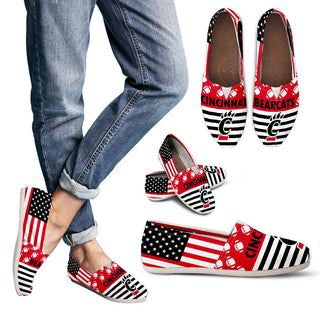 American Flag Cincinnati Bearcats Casual Shoes