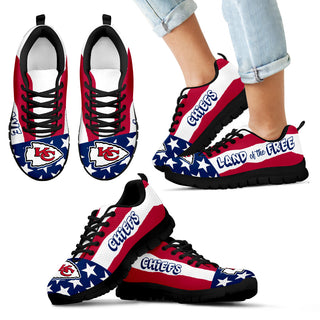 Proud Of American Flag Three Line Kansas City Chiefs Sneakers
