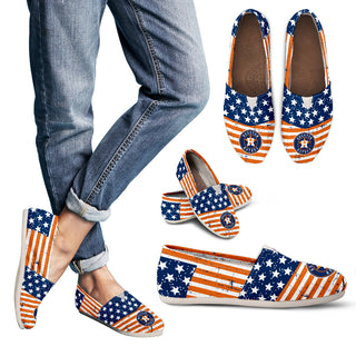 Star Stripers America Flag Houston Astros Women Casual Shoes