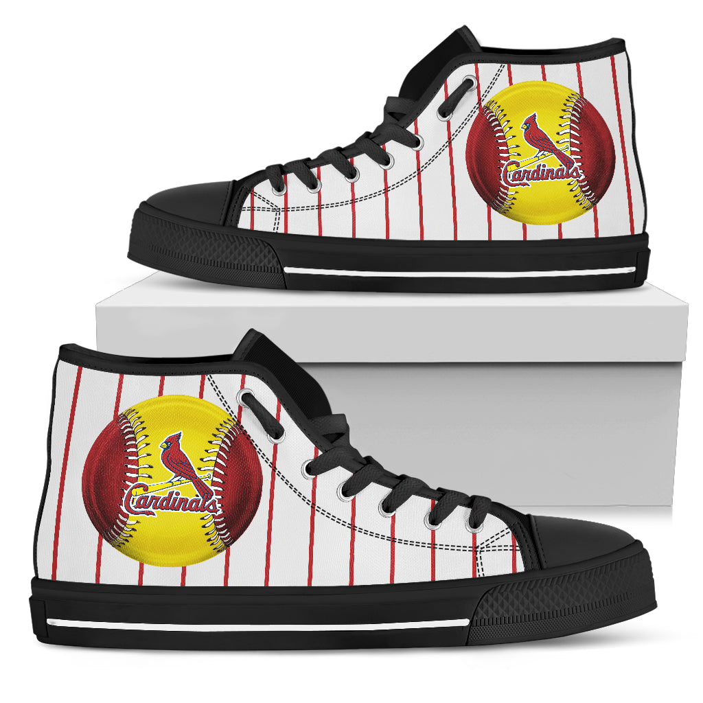 Straight Line With Deep Circle St. Louis Cardinals High Top Shoes