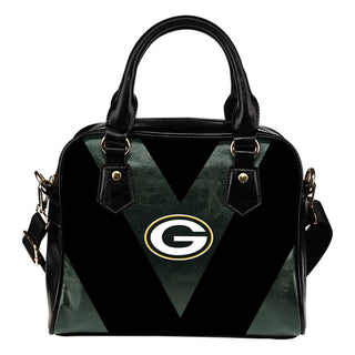 Triangle Double Separate Colour Green Bay Packers Shoulder Handbags