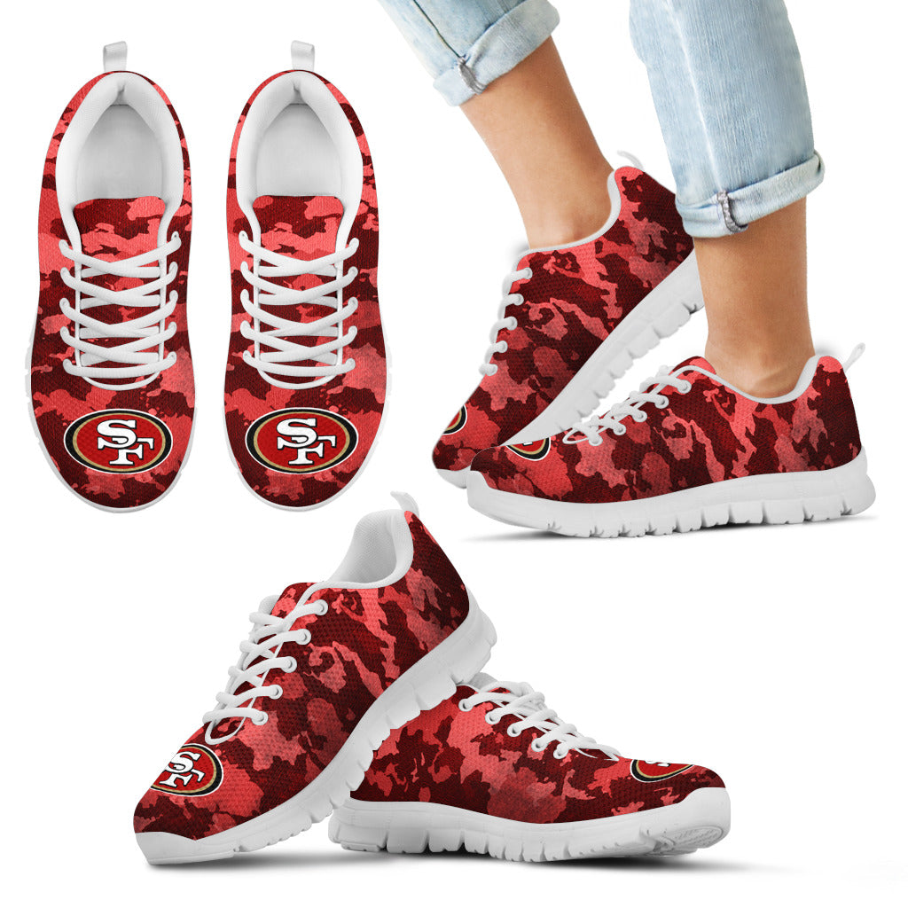 Arches Top Fabulous Camouflage Background San Francisco 49ers Sneakers