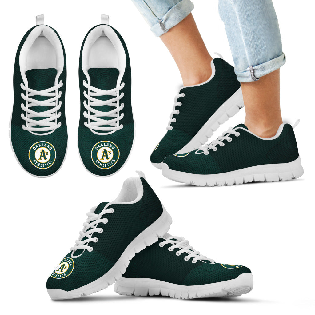 Seamless Line Magical Wave Beautiful Oakland Athletics Sneakers