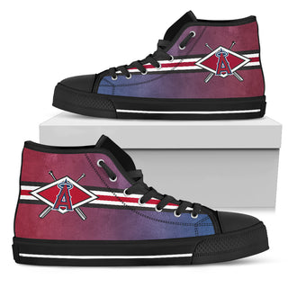 Double Stick Check Los Angeles Angels High Top Shoes