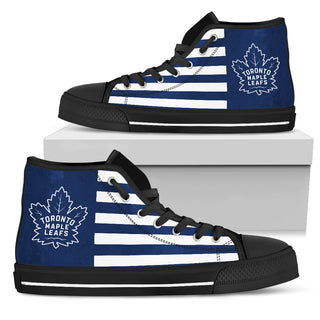 American Flag Toronto Maple Leafs High Top Shoes