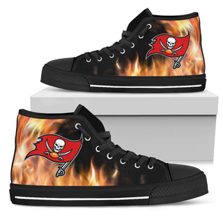 Fighting Like Fire Tampa Bay Buccaneers High Top Shoes