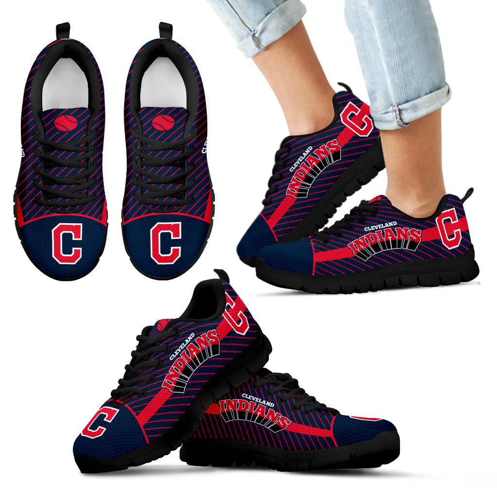 Lovely Stylish Fabulous Little Dots Cleveland Indians Sneakers