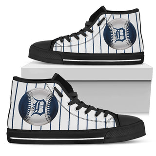 Straight Line With Deep Circle Detroit Tigers High Top Shoes
