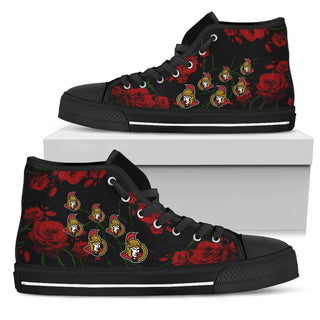 Lovely Rose Thorn Incredible Ottawa Senators High Top Shoes