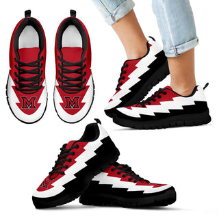 Gorgeous Cute Miami RedHawks Sneakers Jagged Saws Creative Draw