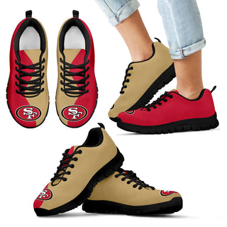 Two Colors Trending Lovely San Francisco 49ers Sneakers