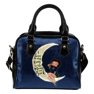 BB I Love My Los Angeles Rams To The Moon And Back Shoulder Handbags Women Purse