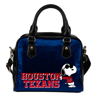 Houston Texans Cool Sunglasses Snoopy Shoulder Handbags Women Purse