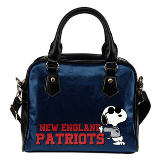 New England Patriots Cool Sunglasses Snoopy Shoulder Handbags Women Purse