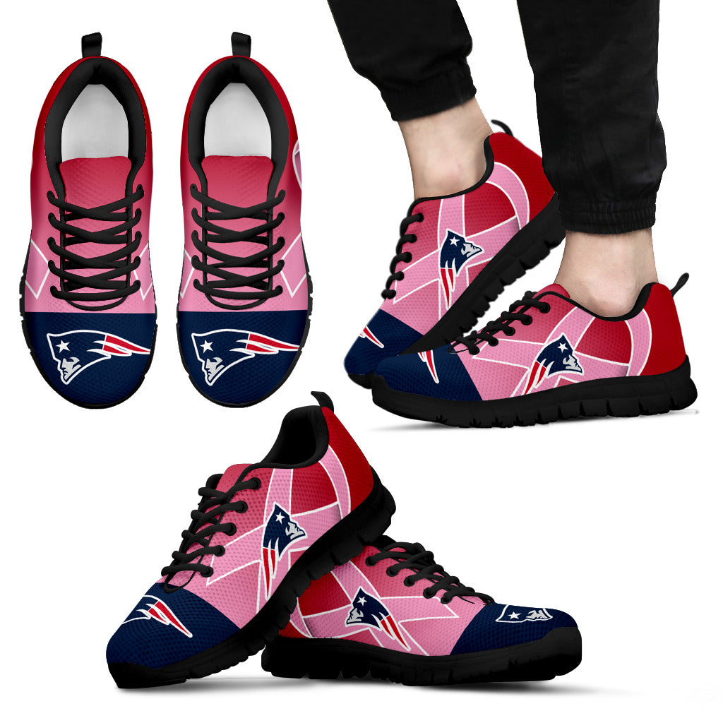 New England Patriots Cancer Pink Ribbon Sneakers