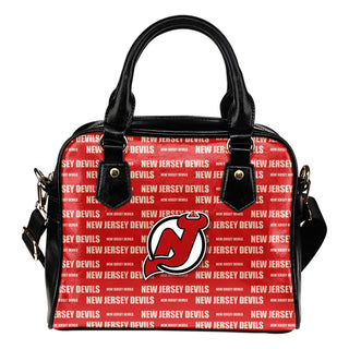 Nice Little Logo New Jersey Devils Shoulder Handbags