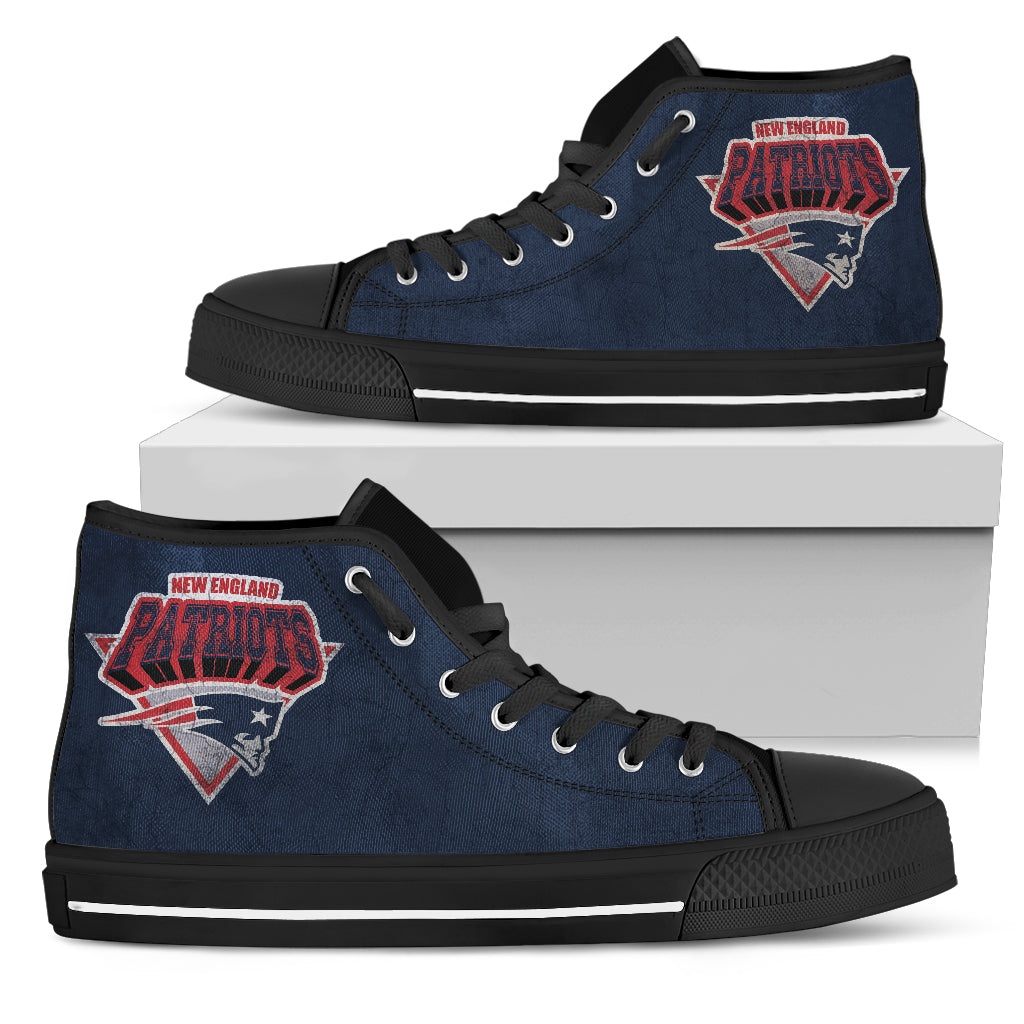 3D Simple Logo New England Patriots High Top Shoes